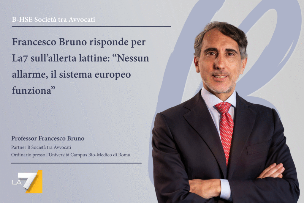 Francesco Bruno risponde per La7 sull’allerta lattine: “Nessun allarme, il sistema europeo funziona”