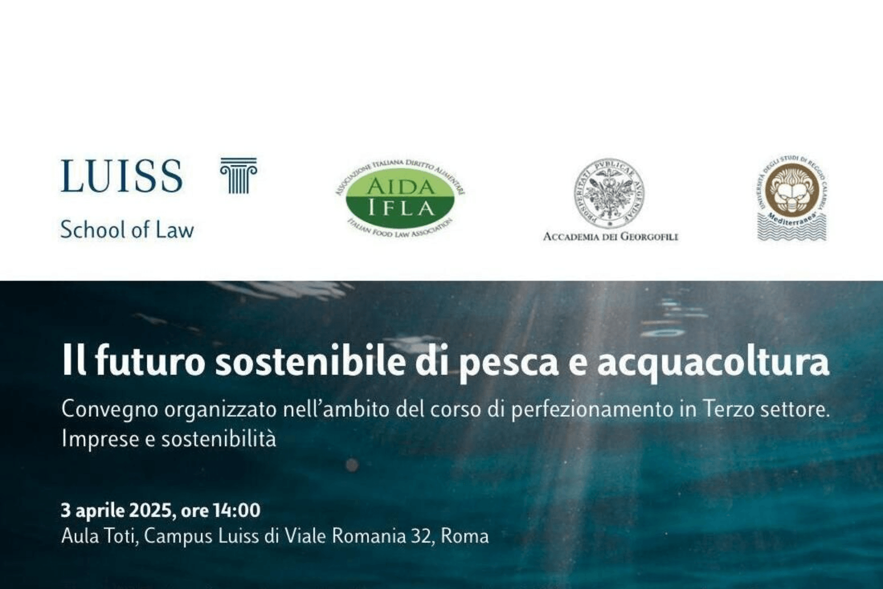 Sostenibilità e diritto ambientale- il Prof. Francesco Bruno al convegno LUISS sul futuro del settore ittico