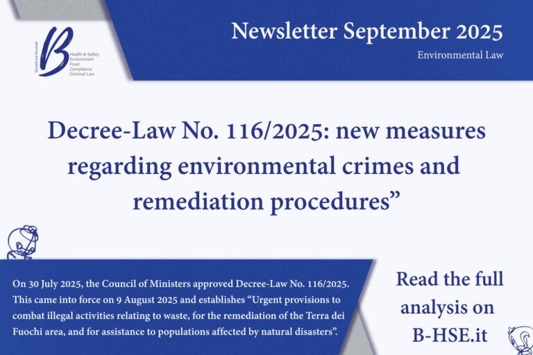 Decree-Law No. 116/2025: new measures regarding environmental crimes and remediation procedures”